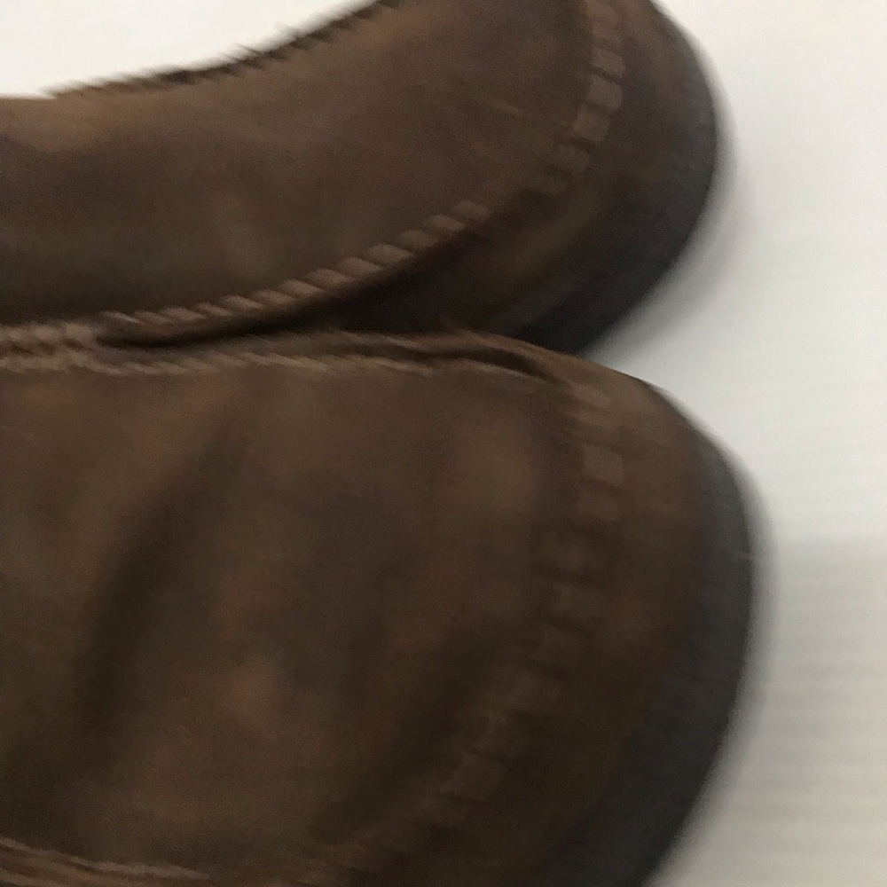 Moloa Men's Premium Leather Shoes, Easy Slip On & Off Dk Wood/Dk Java Size 10 - Picture 7 of 9